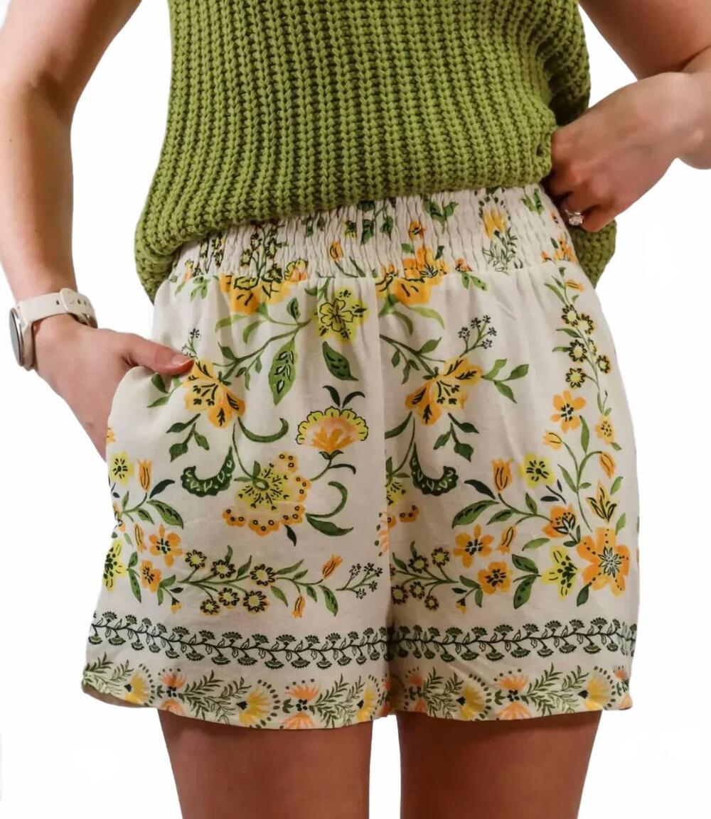 NEW SAGE THE LABEL dandelion dreams shorts in green